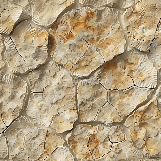 Seamless 3D cracked dry clay stone ground PBR texture with natural erosion and detailed surface