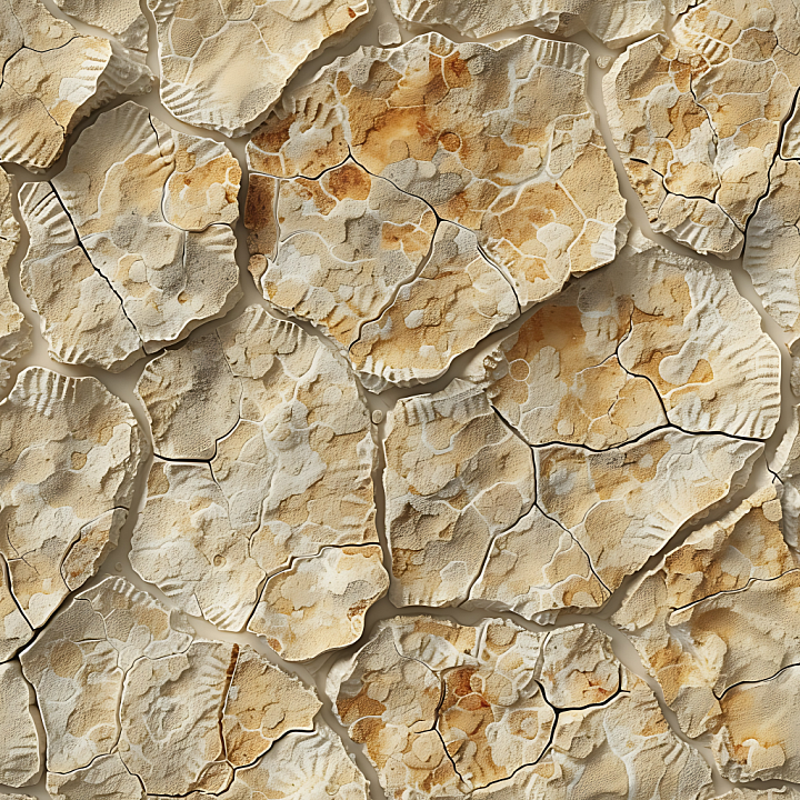 Cracked Dry Clay Stone Ground With Natural Erosion And Detailed Surface seamless PBR texture preview
