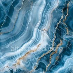 seamless Seamless 3D Glossy Blue Marble PBR Texture with White and Gold Veined Swirling Patterns texture 8k free download PBR