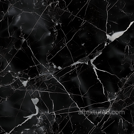 Black Marquina Marble PBR Texture with Fine White Veins seamless Marble PBR texture