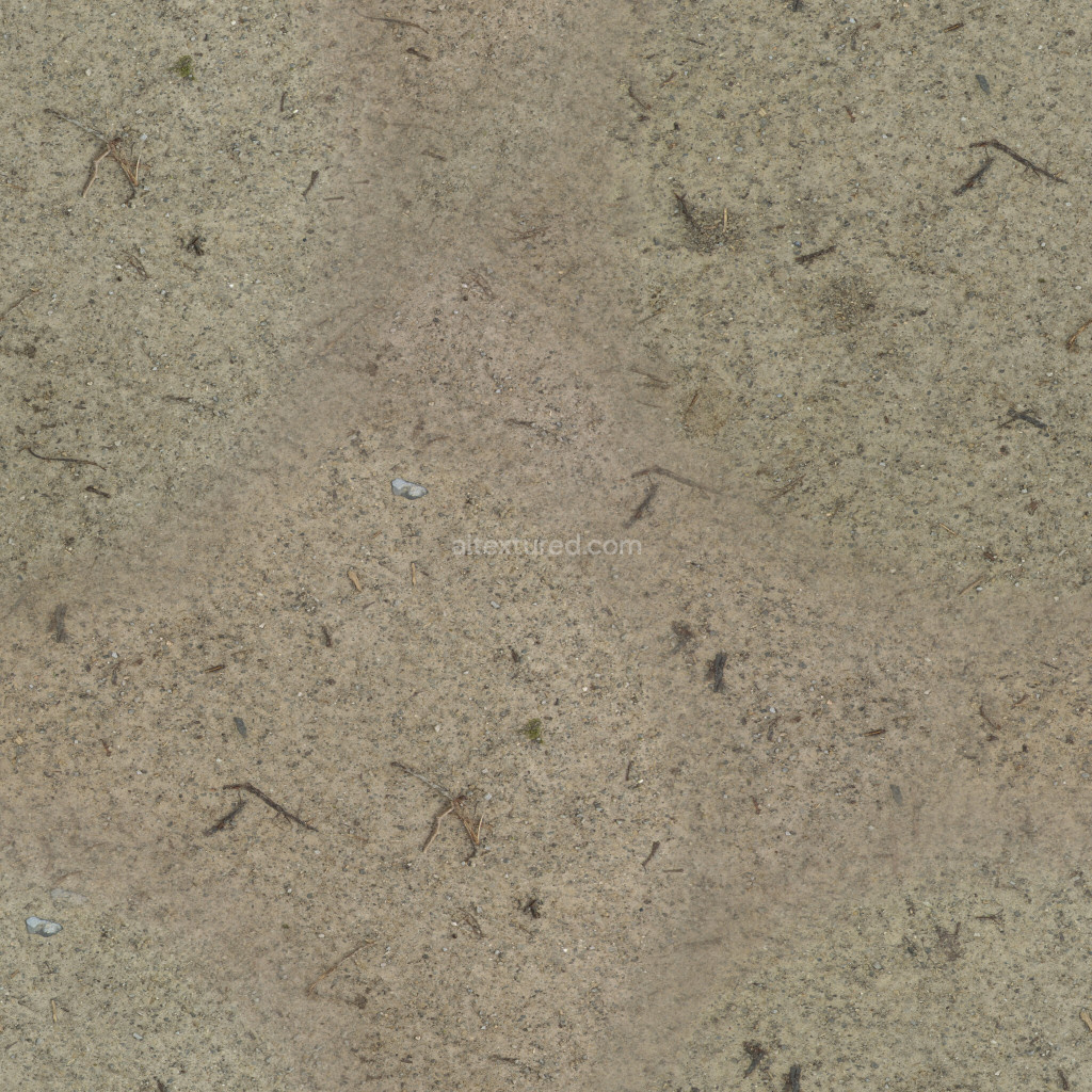 Seamless PBR ground texture with natural details