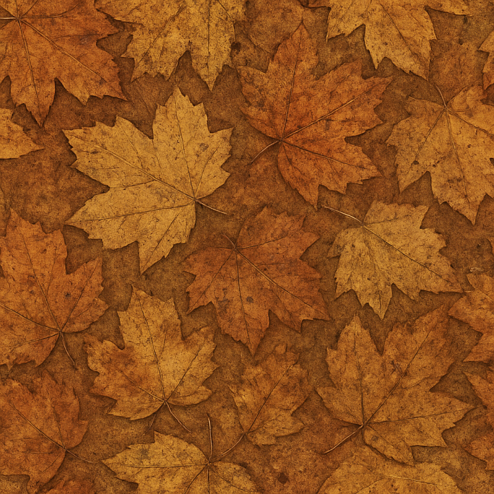 Worn Autumn Leaves seamless PBR texture preview