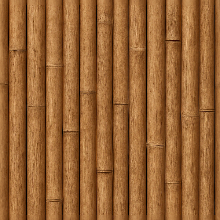 Bamboo Fence With Bamboo Plank Bamboo Strip And Bamboo Rough Natural Br… seamless PBR texture preview