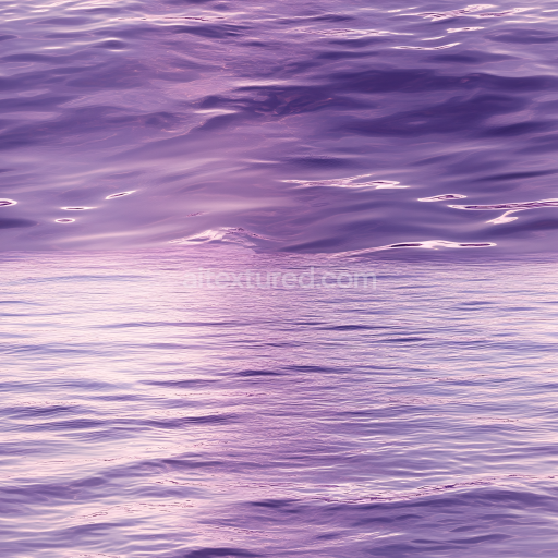 Seamless 3D Water PBR Texture with Calm Purple Ocean Surface and Soft Highlights