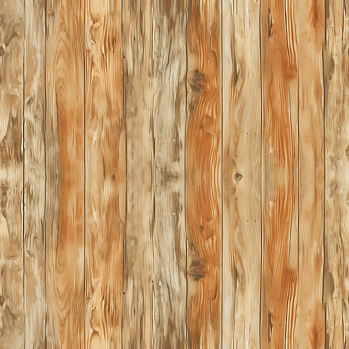 Weathered Pine Wood Planks with Knots and Grain Detail seamless PBR texture preview