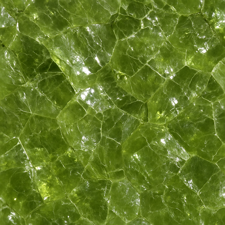 Peridot Rough Crystal With Fractures And Lustrous Finish seamless PBR texture preview