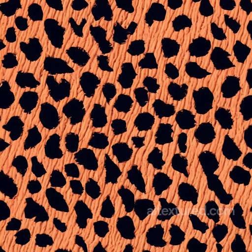 Leopard Print Fabric Texture in Orange and Black seamless Leopard Print PBR texture