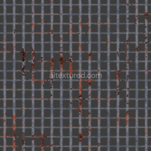Metal Walkway Seamless Pbr Texture Tileable Surface Industrial Gray Rusty