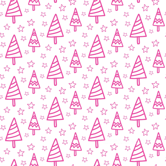 with Christmas Pink Hand-Drawn Trees and Stars Pattern Christmas Pink texture preview