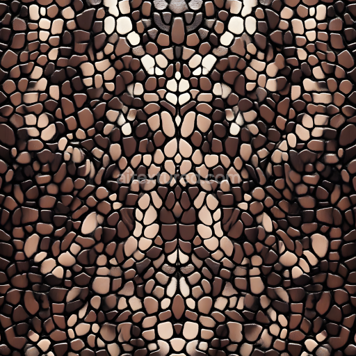 Seamless 3D Skin PBR Texture Featuring Detailed Organic Scale Patterns and Smooth Glossy Surfaces