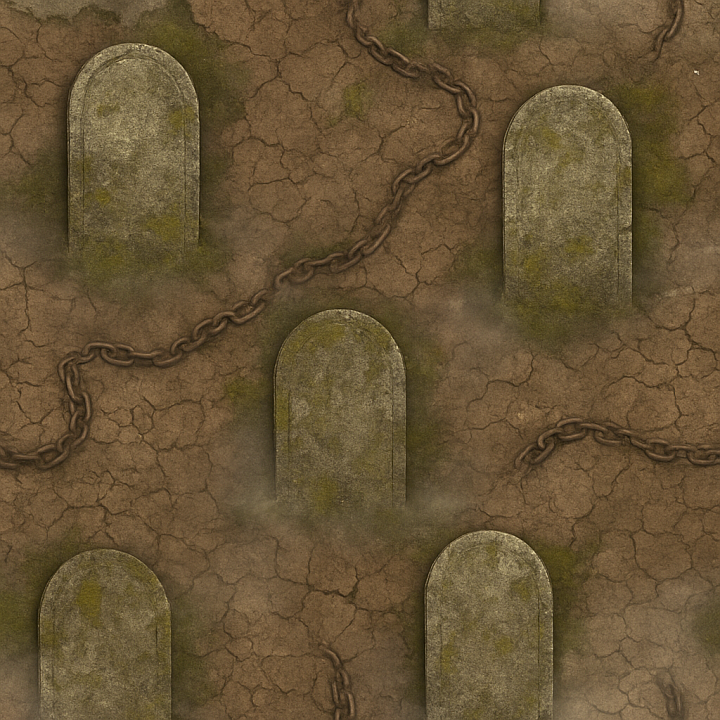Weathered Tombstone And Graveyard Dirt Halloween seamless PBR texture preview