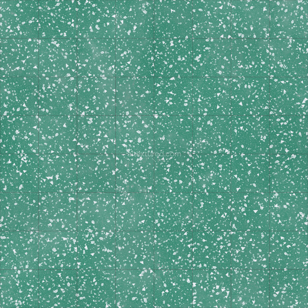 Seamless PBR tiles texture in green with white accents