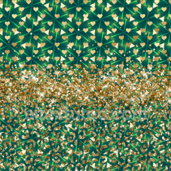 seamless Seamless 3D PBR Fabric Texture with Green Shamrock Pattern and Gold Glitter Accents texture 8k free download PBR