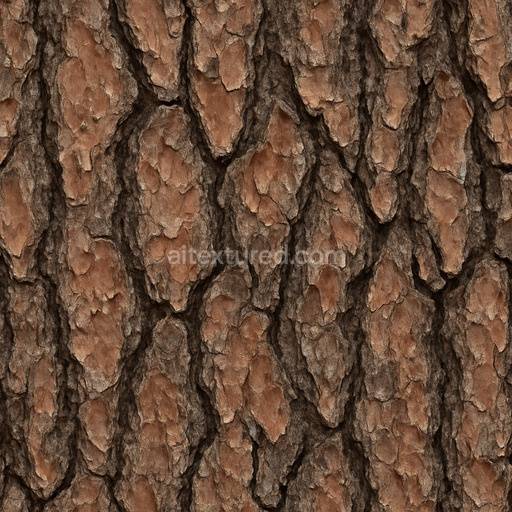 Coarse Pine Bark Texture Seamless 1024X1024