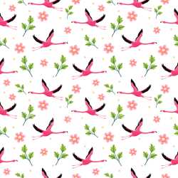 Pattern Bundle - Seamless 3D Pattern PBR Texture Featuring Pink Flamingo and Floral Motifs texture preview