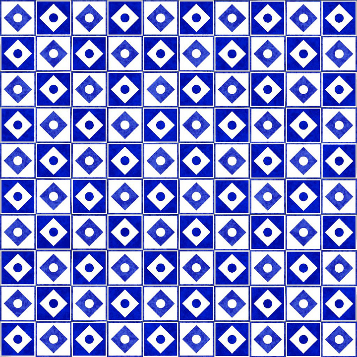 Blue and White Porcelain seamless PBR texture preview