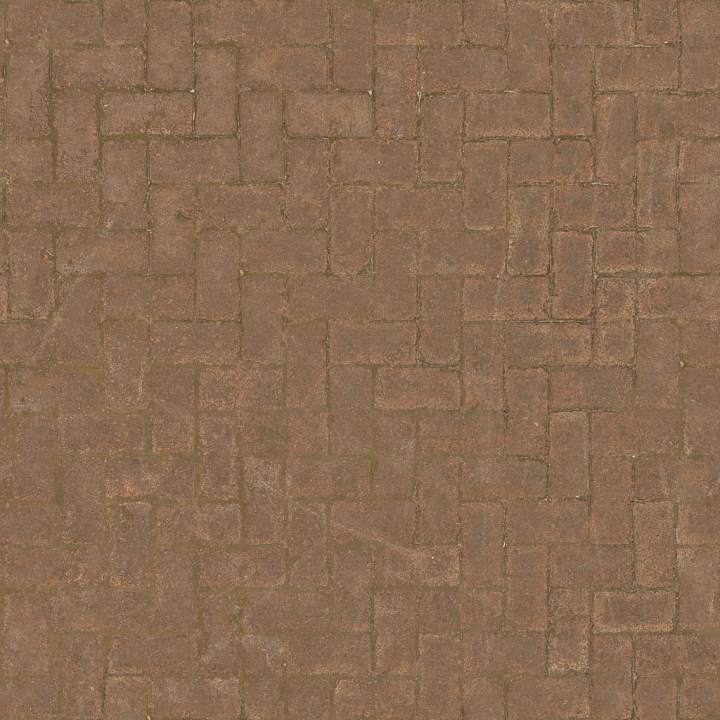 Mossy Brick Floor seamless PBR texture preview