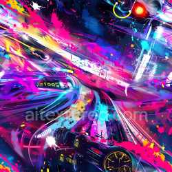 seamless Seamless 3D PBR texture featuring vibrant neon graffiti splatters and dynamic street art strokes texture 8k free download PBR