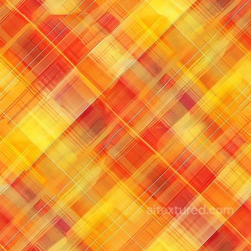 Seamless 3D PBR Plaid Texture Featuring Warm Yellow and Orange Abstract Pattern texture preview