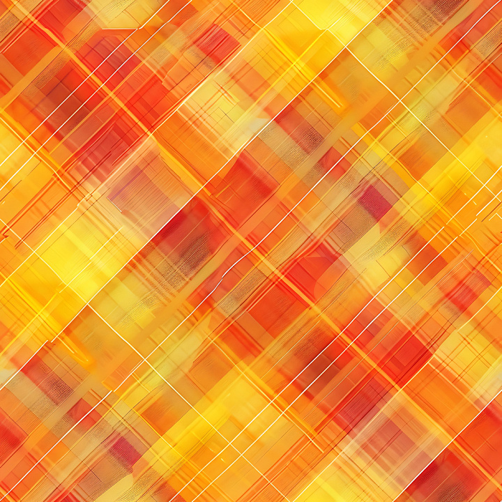 Plaid Metal with Warm Orange and Red Geometry seamless PBR texture preview