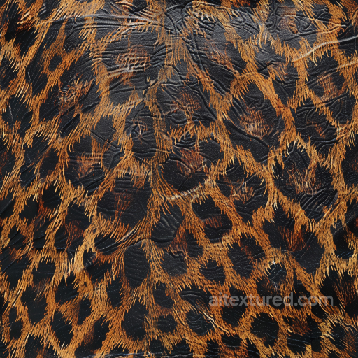 patterned glossy black and brown leather PBR texture with fine wrinkled surface seamless Leather PBR texture