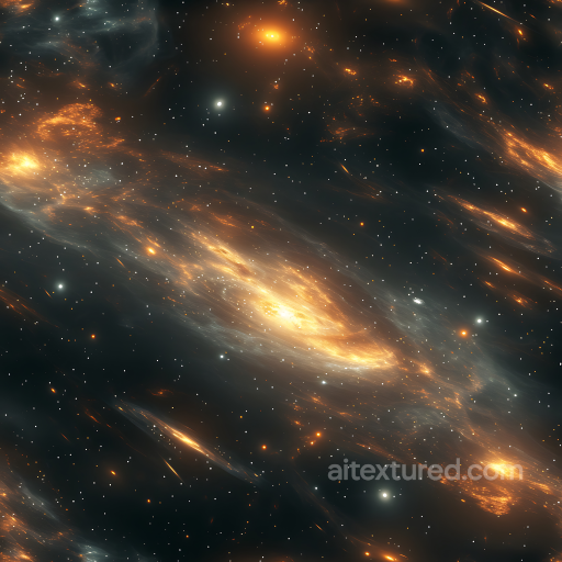 Space PBR Texture Featuring Dynamic Glowing Nebula and Starfield seamless Star, space, planets PBR texture
