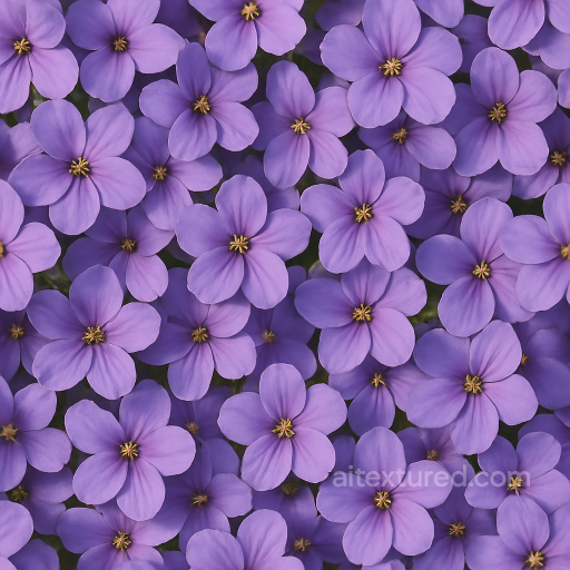 Violet Cluster Flower Garden Flower Petals Closeup Photorealistic seamless Flowers PBR texture