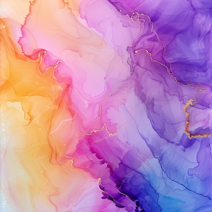 Alcohol Ink Featuring Soft Purple and Pink Fluid Waves seamless PBR texture preview