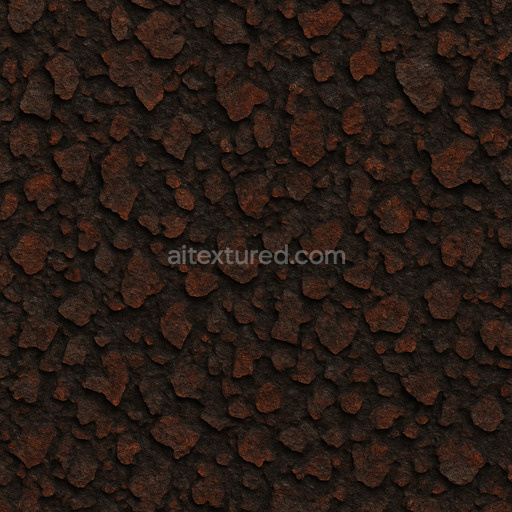 Dark Rust Flakes Seamless Texture