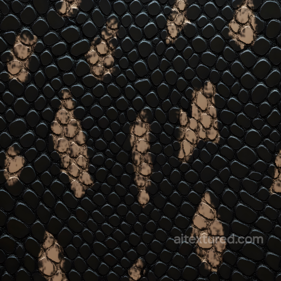 Reptilian Skin PBR Texture with Smooth Scaled Surface and Brown Patch Variations Skin texture preview