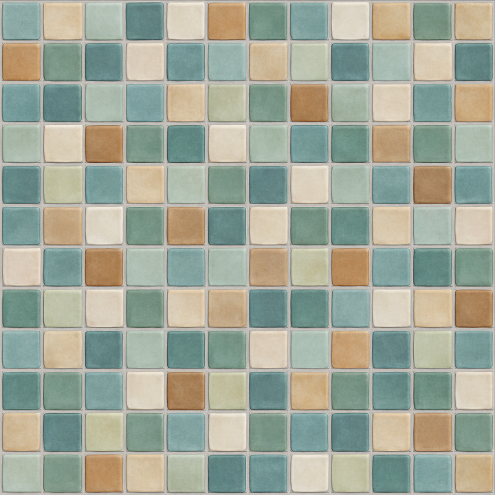 Smooth Mosaic Tile seamless PBR texture preview