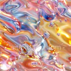 seamless Seamless 3D PBR Texture Featuring Colorful Glossy Liquid Surface with Water Droplets texture 8k free download PBR