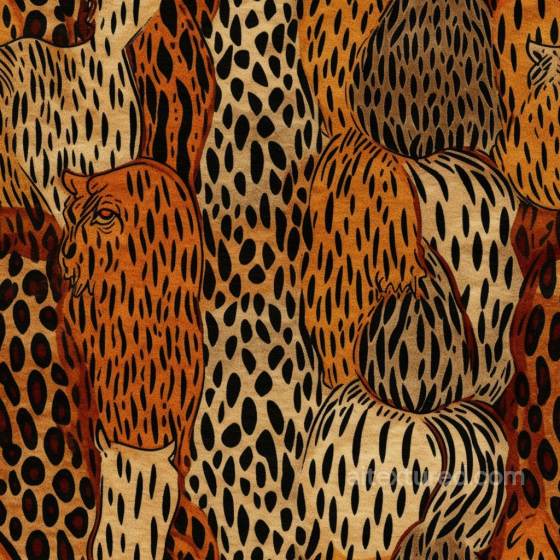 Leopard Print Fabric Texture with Warm Earth Tones Leopard Print texture preview