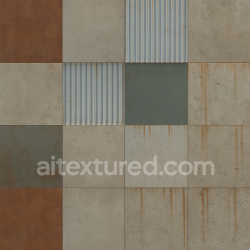 seamless Seamless 3d texture pbr 8k smooth concrete surface with weathered steel accents texture 8k free download PBR