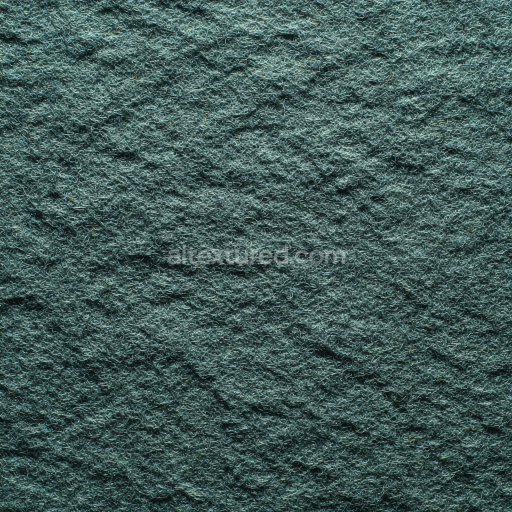 Seamless 3D Felt PBR Texture with Dense Teal Wool Fibers and Soft Matted Surface