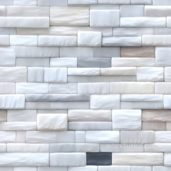 Cracked White Stone Wall PBR Texture with Subtle Chip Details Brick texture preview