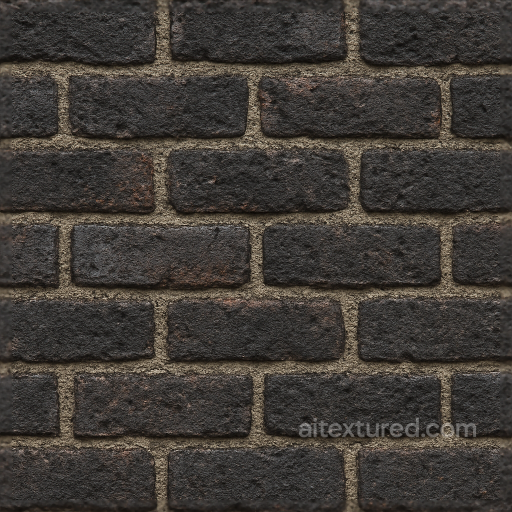 Seamless Burnt Brick 3D Texture PBR 8K Charred Rough Surface Industrial Wall seamless Brick PBR texture