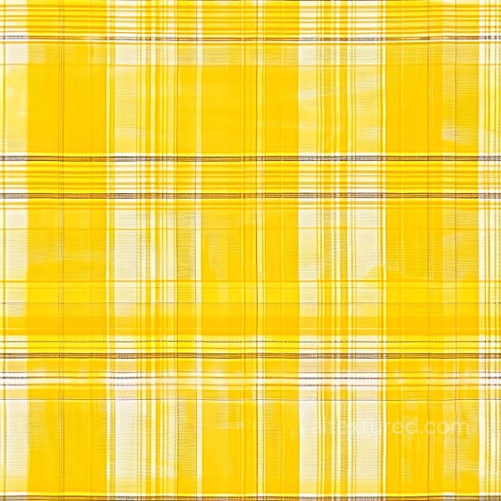 Yellow and White Plaid Fabric Seamless Texture with Subtle Line Weave Plaid texture preview