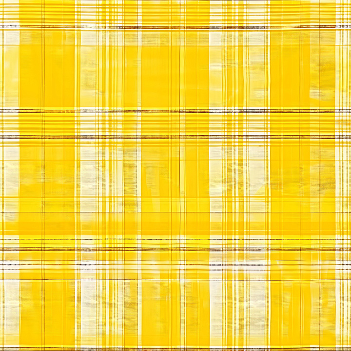 Yellow and White Plaid Fabric with Subtle Line Weave seamless PBR texture preview