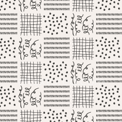 seamless Seamless 3D PBR Texture with Hand-Drawn Black & White Grid and Dots Pattern texture 8k free download PBR