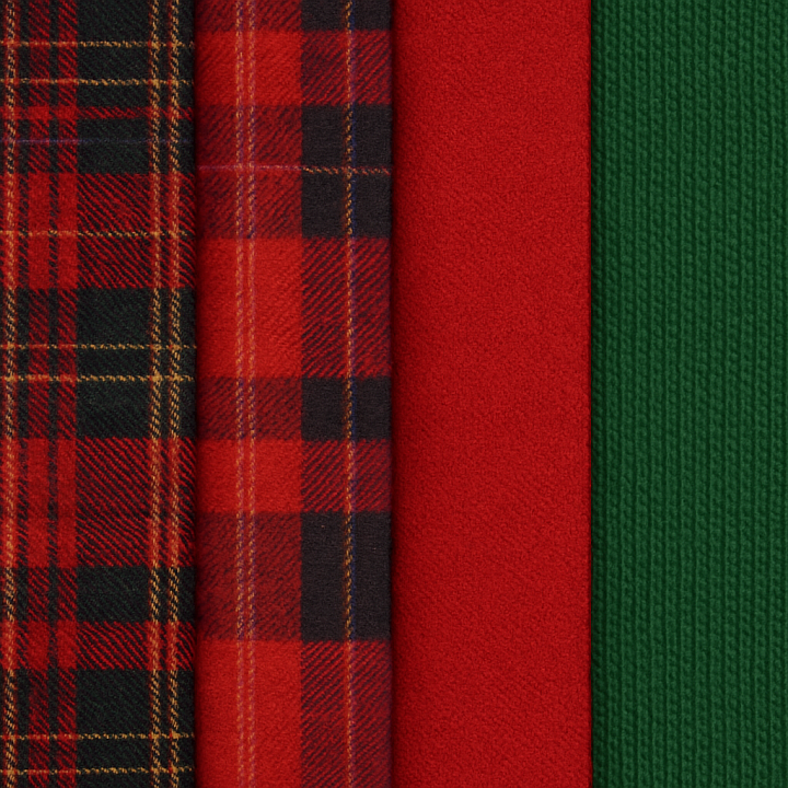 of Plaid Wool Warm Flannel Holiday Fabric Surface seamless PBR texture preview