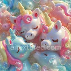 seamless Seamless 3D Inflated PBR Texture of Glossy Unicorn Balloon Cluster texture 8k free download PBR
