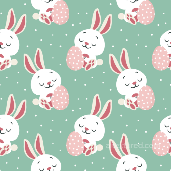 All Easter Digital paper Texture of Cute Easter Bunny with Polka Dot Egg Pattern All Easter Digital paper texture preview