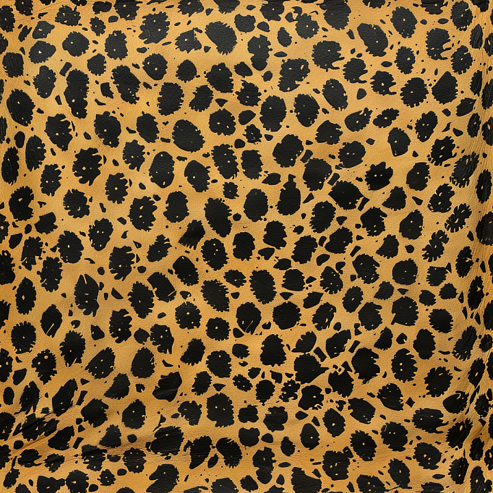 Leopard Print Leather with Glossy Accents seamless PBR texture preview