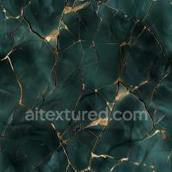 seamless Seamless 3D cracked dark glass PBR texture with intricate gold-lined fractures texture 8k free download PBR