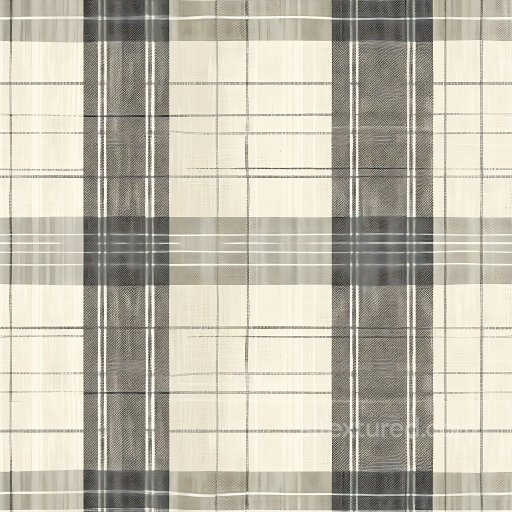 Seamless Black and White Plaid 3D PBR Fabric Texture with Subtle Brush Strokes texture preview
