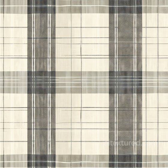 Seamless Black and White Plaid 3D PBR Fabric Texture with Subtle Brush Strokes Plaid texture preview