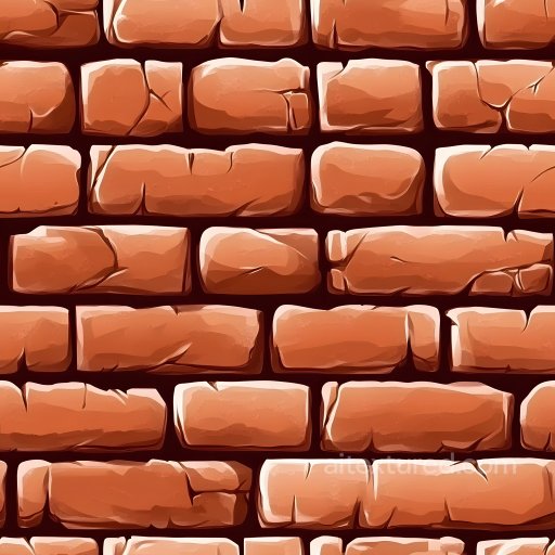 Cracked Red Brick Wall PBR Texture with Jagged Fractures seamless Brick PBR texture