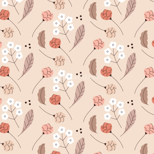 Seamless 3D PBR Fabric Texture with Pastel Boho Floral Pattern