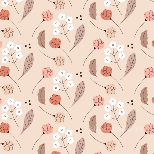 Fabric Texture with Pastel Boho Floral Pattern seamless Boho Seamless PBR texture